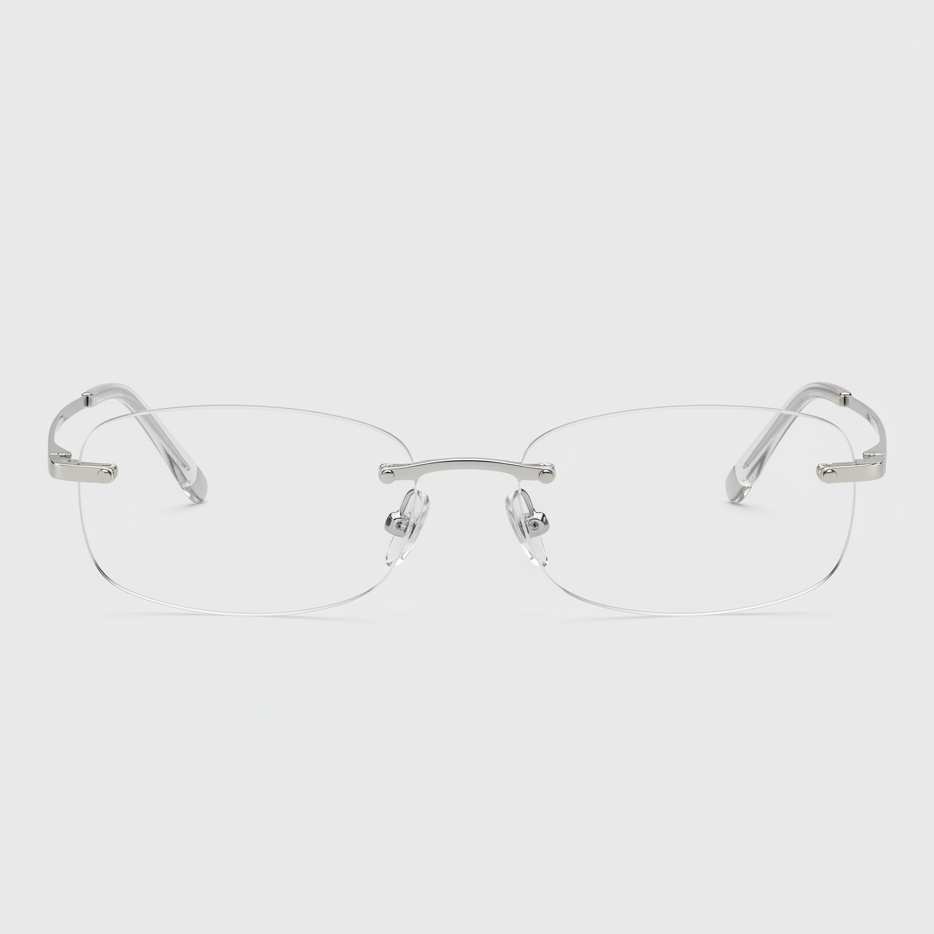 Rimless glasses front view