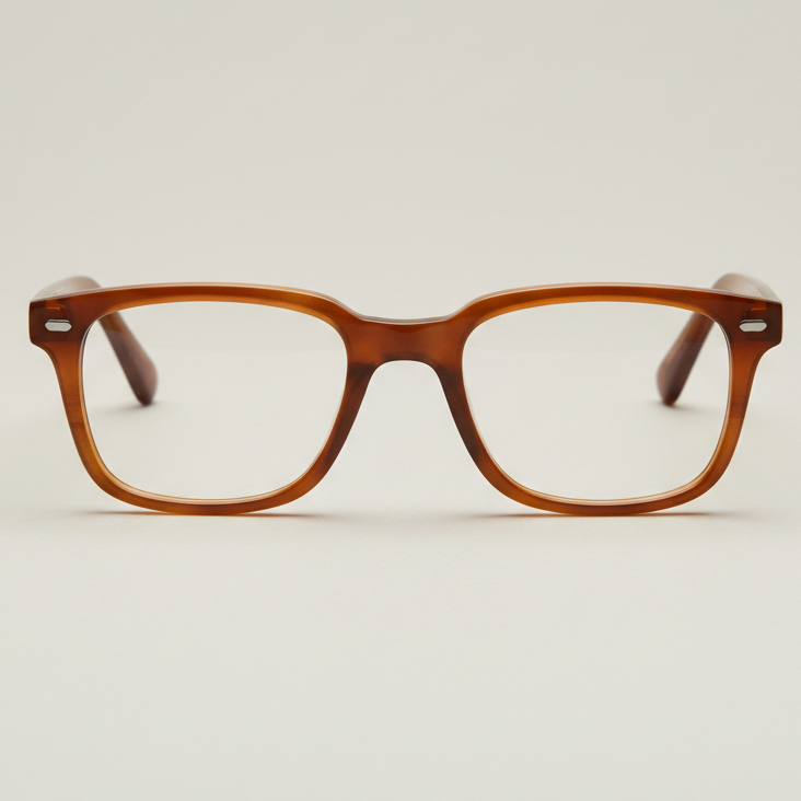 Retro square glasses top view