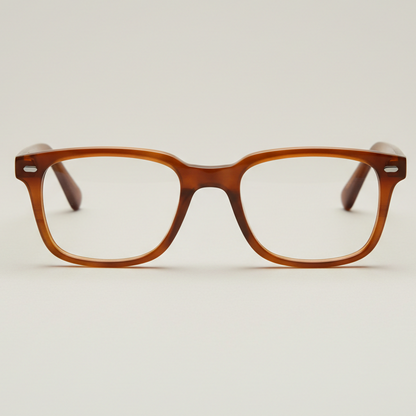 Retro square glasses top view