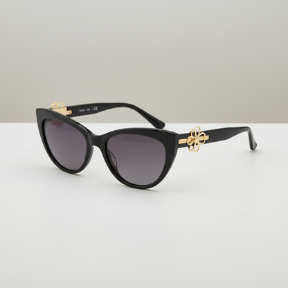 Cat eye sunglasses 3/4 angle view