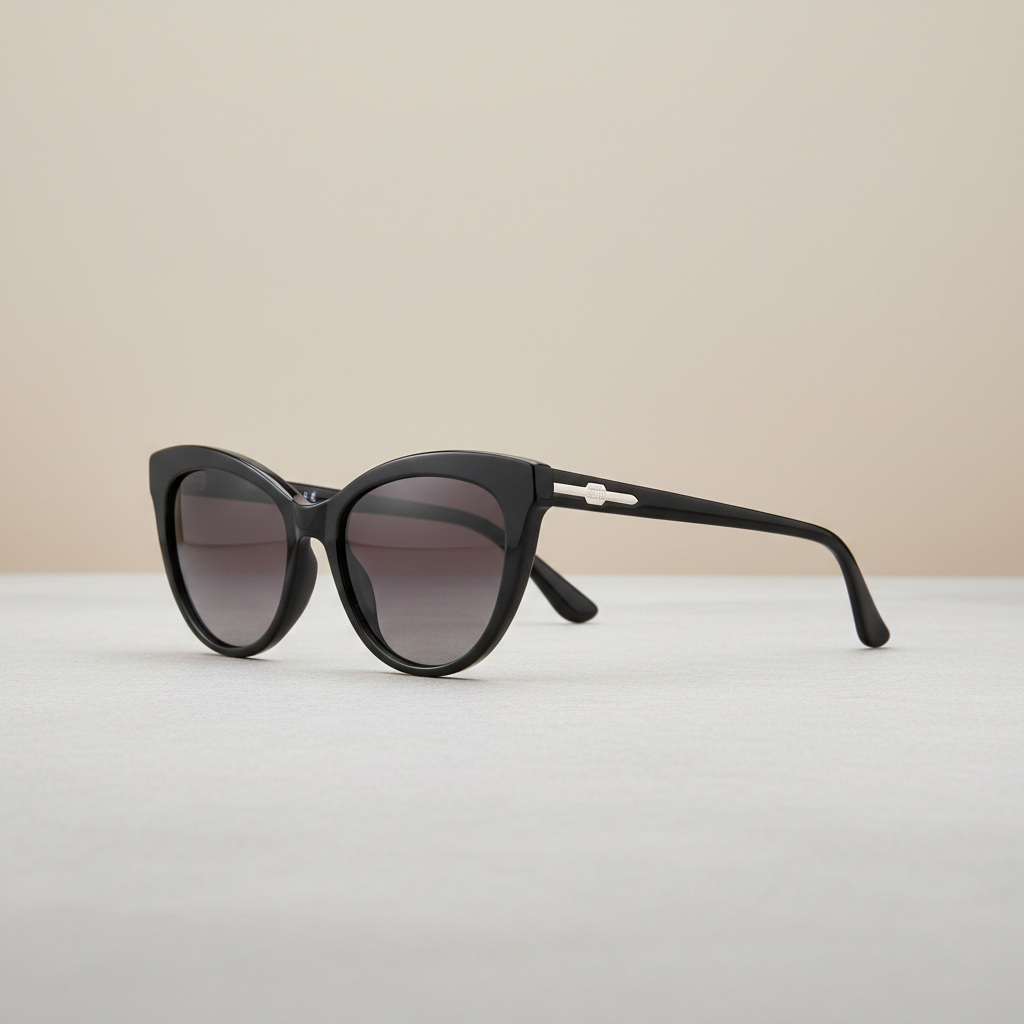Cat eye sunglasses side view
