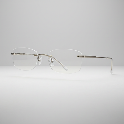 Rimless glasses 3/4 angle view