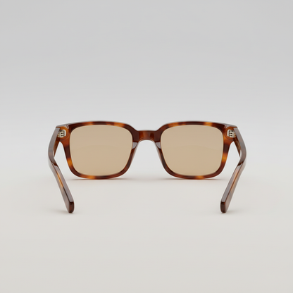 Retro square glasses back view