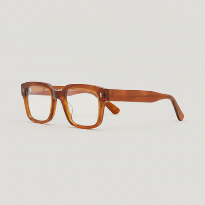 Retro square glasses side view