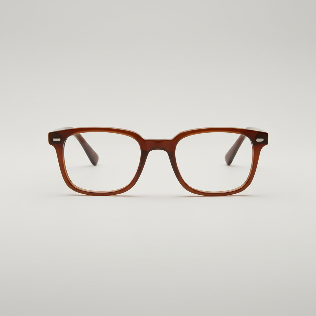 Retro square glasses front view