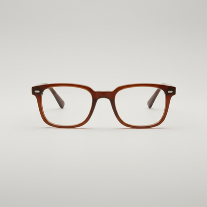 Retro square glasses front view